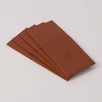 لا ميسا 4 قطع حافظة أدوات طعام جلد صناعي، بني 4.5*4.5سم image number 1