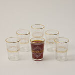 Moroccan Tea Cups Set 6 Pieces Gold image number 3