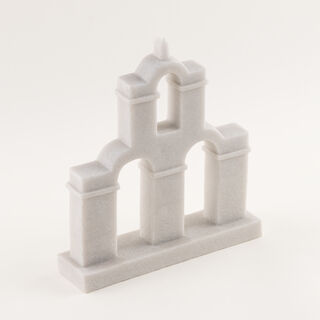 Homez aztec baley decorative sculpture 26*6.5*30cm, white