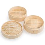Bamboo Steamer Set Of 3 Bodies And image number 1