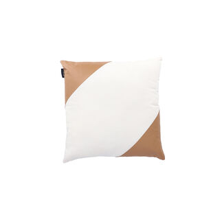 Cottage Cotton and Rexine Cushion 50 * 50 cm White