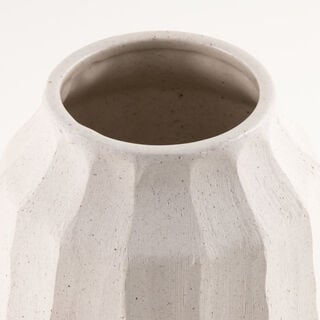 Homez boho ceramic vase 17.5*17.5*21cm, white