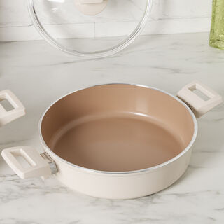 Alberto ceramic cookware set, 9 pieces, beige