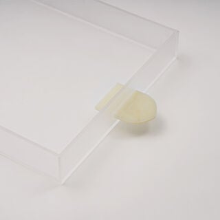 Dallaty Acrylic Tray With Beige Color Handle, 59.5*30*5 Cm