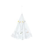 Foldable Round Food Cover Orange Flower 43 cm image number 1