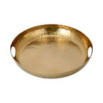 Steel Round Tray Manuscript Gold image number 1