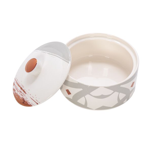 Lamesa 1Pc Porcelain Date Bowl Ingenuity Rosegold&Gray 12.50Cm image number 1