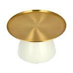 Metal Coffee Table Base Gold Top White image number 4