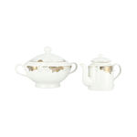 La Mesa gold /grey bone porcelain dinner set 47 pcs image number 2