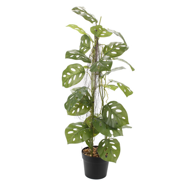 Homez artificial plant monstera monkey in pot, green 40*40*80cm image number 0