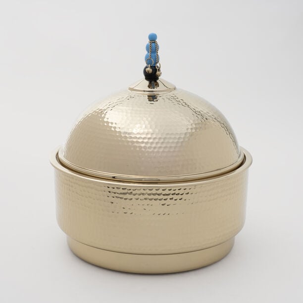 La Mesa Serving Pot With Hammer Gold Plated, 23*23*30 Cm image number 0