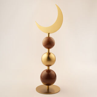 Homez Ramadan Decorative Crescent Design, Gold 17*20*59Cm