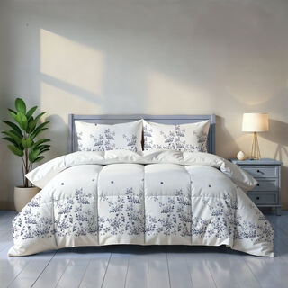Cottage 6pcs watercolour floral comforter set king size 220*240cm