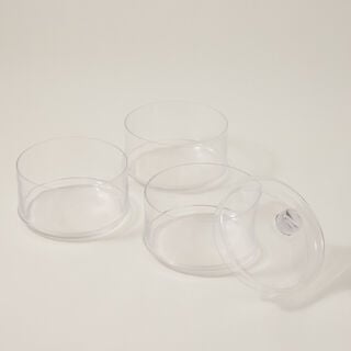 3 Layer Glass Candy Jar