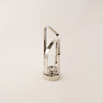 Homez silver stainless steel candle holder 17*17*43 cm image number 0