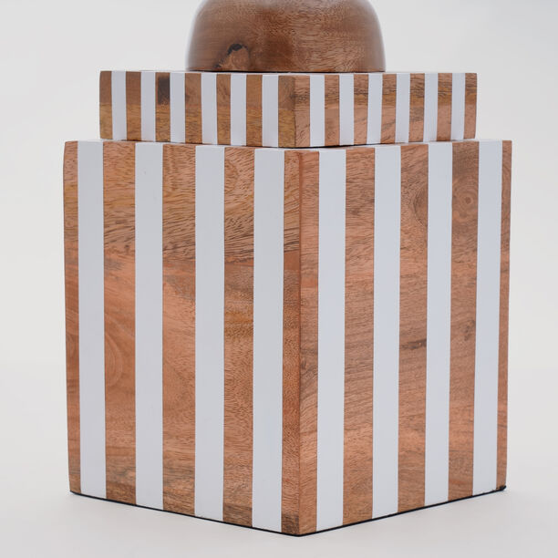 Homez Noorain Collection Decoration Item, White & Brown, 16*16*35 Cm image number 3