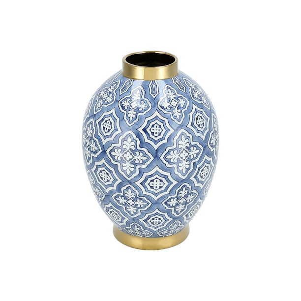 Vase Blue Pattern With Gold 23 *23 * 31 cm image number 3