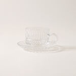 Dallaty 12pcs glass tea cup with saucer image number 2