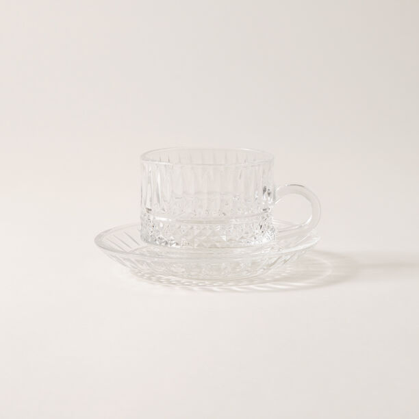 Dallaty 12pcs glass tea cup with saucer image number 2
