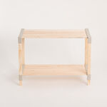 Homez Fixwood 2 Floor Wooden Shelf, Beige45*33*66Cm image number 0