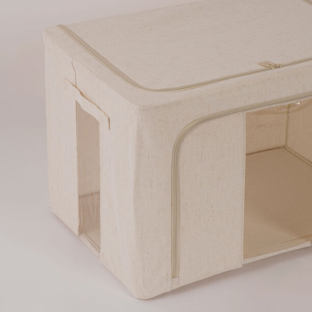 هومز منظم ملابس كبير بوليستر، بيج 62*20*44 سم image number 1