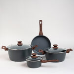 7Pcs Forged Aluminum Cookware Set With Silicone Handles  image number 0