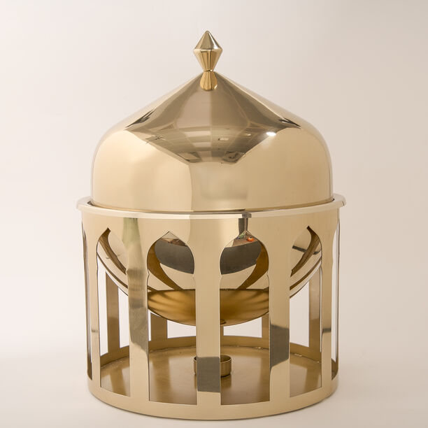 Qourb gold metal food server 29*29*38 cm image number 0