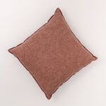 Cottage textured embroidered cushion rust 45*45cm image number 0
