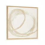 Homez wall art framed canvas wood, beige 80*80cm image number 2
