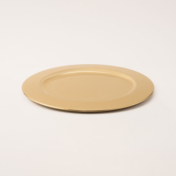 Oulfa gold metal charger plate image number 0