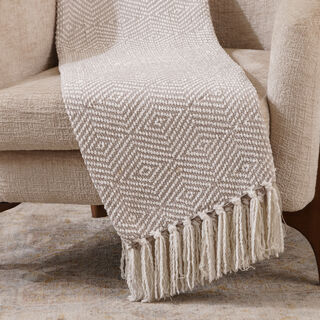 Geo pattern chenille jacquard throw 130*170cm