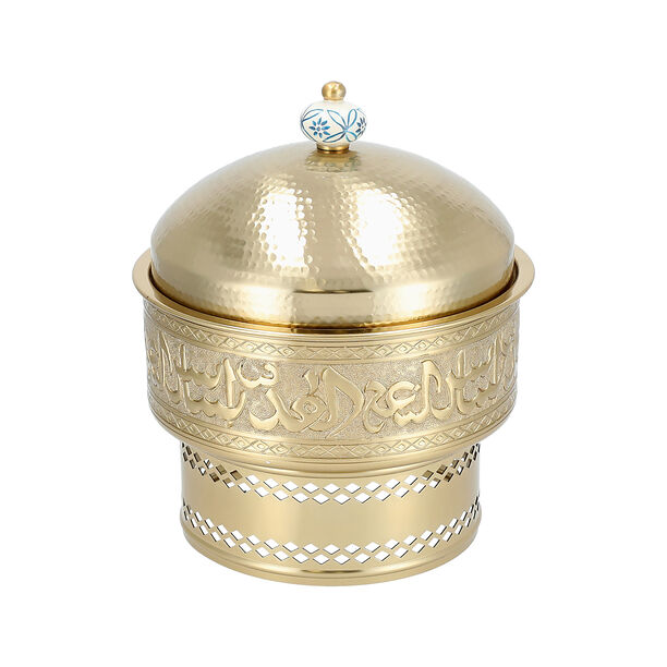 طبق تقديم مع سخان ستانلس ستيل   25*25*30 سم   لا ميسا image number 1