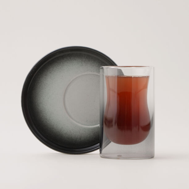 Dallaty porcelain tea cup set 12pcs, black image number 2