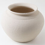 Homez Clay Stone Pot Vase 32*32*20Cm, Offwhite image number 1