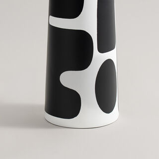 Homez black memphis ceramic vase 15*12.5*30.5cm