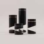 Alberto 4pcs glass canister set, black image number 0