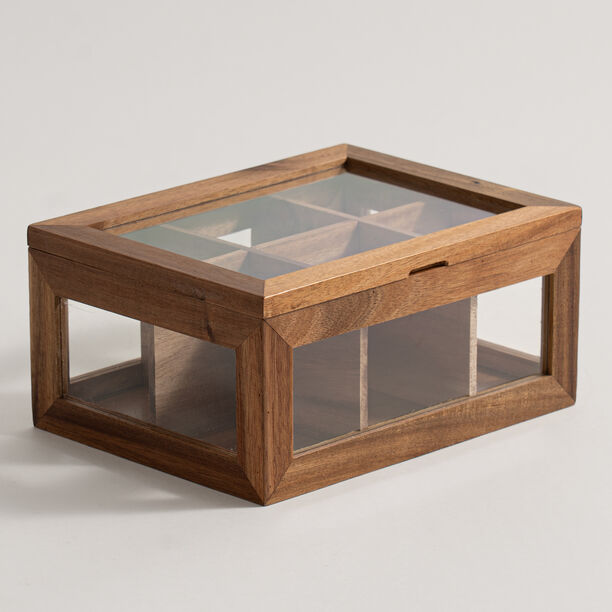 Dallaty acacia wood tea box 21*16*10cm image number 0