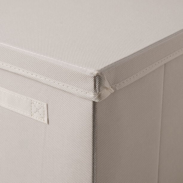 Homez Clothes Organizer Storage Box Polyester, Beige 34*34*25Cm image number 3