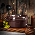 Alberto cast iron maroon pot 28 cm image number 0