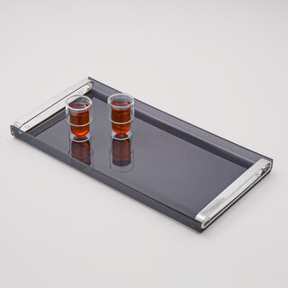 Dallaty Acrylic Serving Tray, Grey