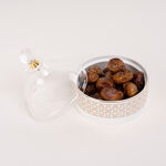 Dallaty white porcelain date bowl with lid 12.6*12.6*14 cm image number 0