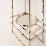 Homez stainless steel silver lantern 23*16*46 cm image number 2
