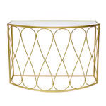 Console Table Round Metal Gold  image number 1