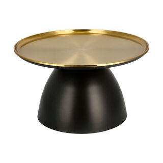 Metal Coffee Table Base Gold Top Black