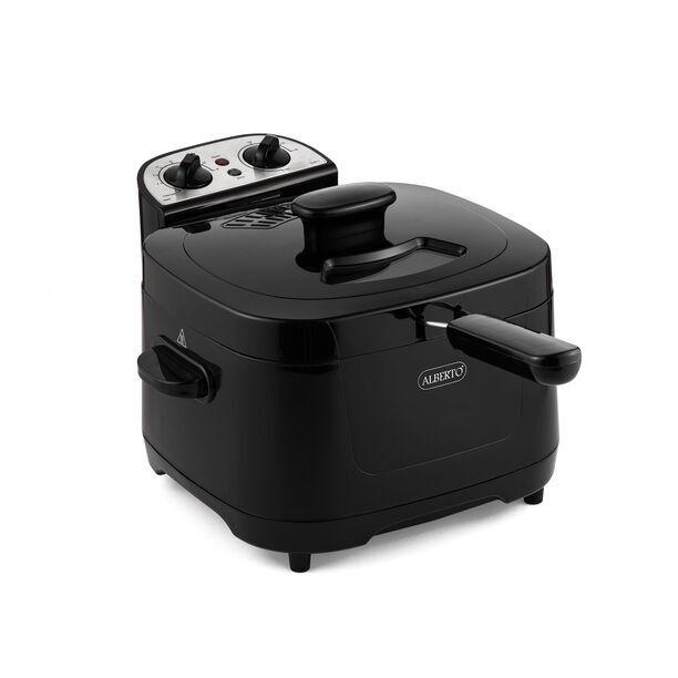 Plastic And Stainless Steel Deep Fryer 2.5L, Black image number 0