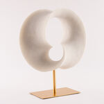 Homez resin pisa decorative sculpture 34*18*43cm, white and gold image number 0