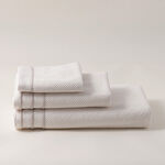 Boutique Blanche jaquard cotton small towel, white, 50*30cm image number 4