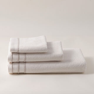 Boutique Blanche jaquard cotton small towel, white, 50*30cm