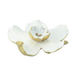 Wall Accent Orchid Flower White And Gold image number 1