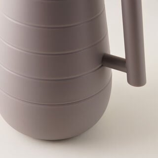 Dallaty Plastic Thermos with Wood Details, Purple, 1L